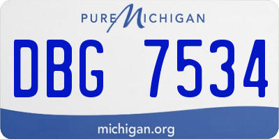MI license plate DBG7534