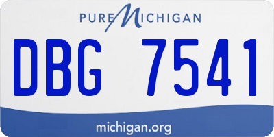 MI license plate DBG7541