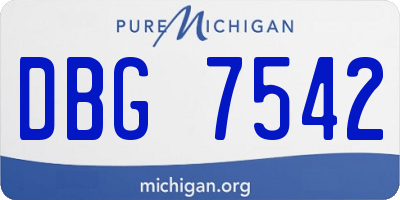 MI license plate DBG7542