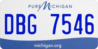 MI license plate DBG7546