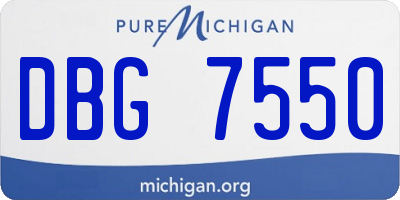 MI license plate DBG7550