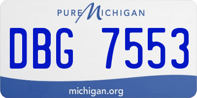 MI license plate DBG7553
