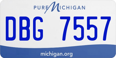 MI license plate DBG7557