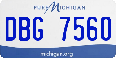 MI license plate DBG7560