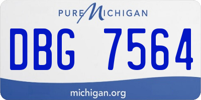 MI license plate DBG7564