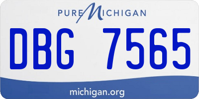 MI license plate DBG7565