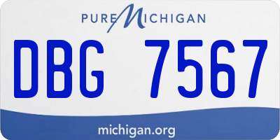 MI license plate DBG7567