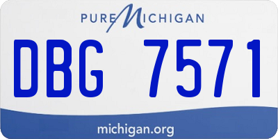 MI license plate DBG7571
