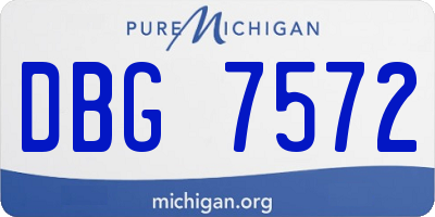MI license plate DBG7572