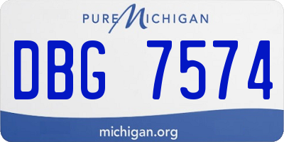 MI license plate DBG7574