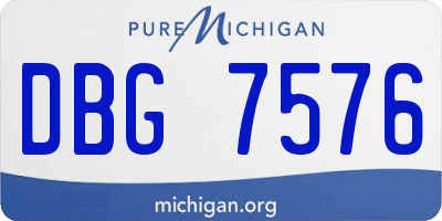 MI license plate DBG7576
