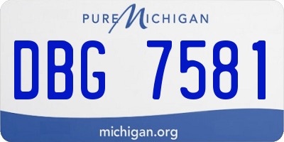 MI license plate DBG7581
