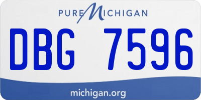 MI license plate DBG7596