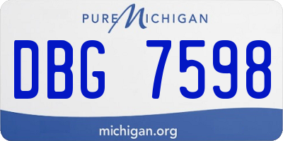 MI license plate DBG7598