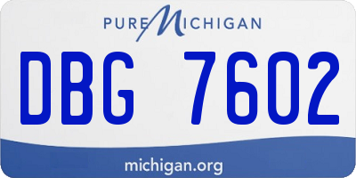 MI license plate DBG7602