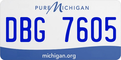 MI license plate DBG7605