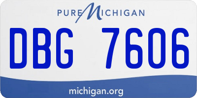 MI license plate DBG7606