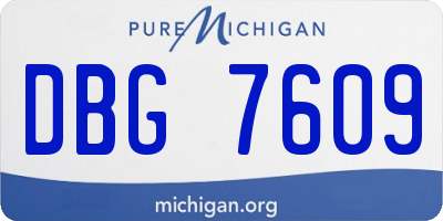 MI license plate DBG7609