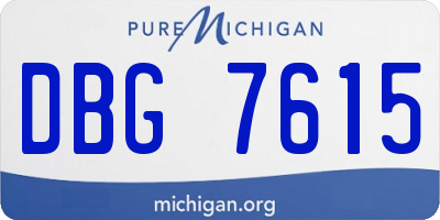 MI license plate DBG7615