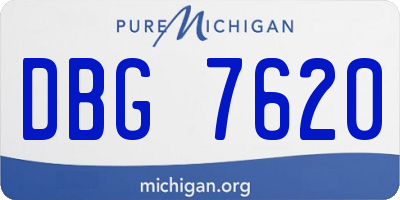 MI license plate DBG7620