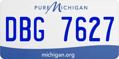 MI license plate DBG7627