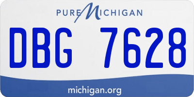 MI license plate DBG7628