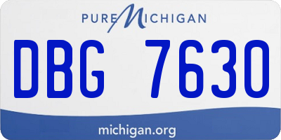 MI license plate DBG7630