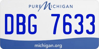 MI license plate DBG7633