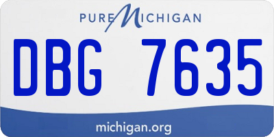 MI license plate DBG7635