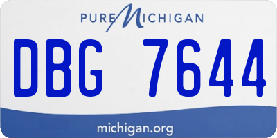MI license plate DBG7644