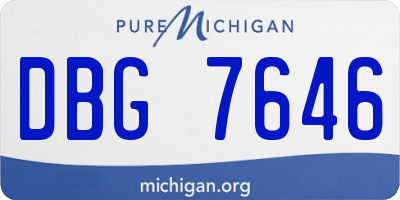 MI license plate DBG7646