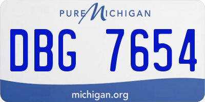 MI license plate DBG7654