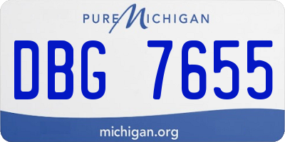MI license plate DBG7655