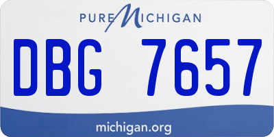 MI license plate DBG7657