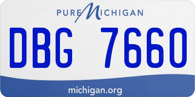 MI license plate DBG7660