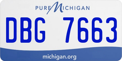 MI license plate DBG7663