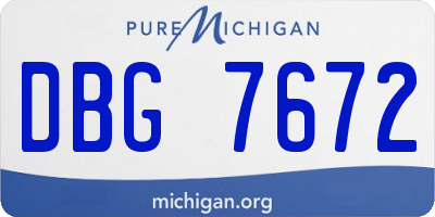MI license plate DBG7672