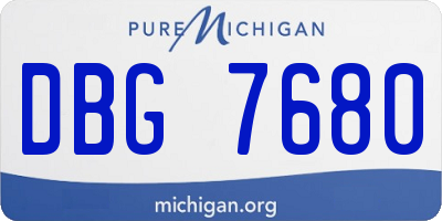 MI license plate DBG7680