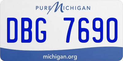 MI license plate DBG7690