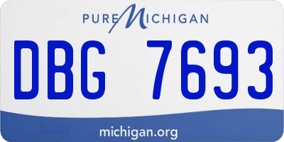 MI license plate DBG7693