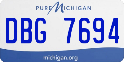 MI license plate DBG7694