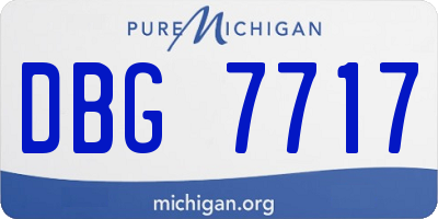 MI license plate DBG7717