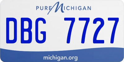 MI license plate DBG7727