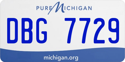 MI license plate DBG7729