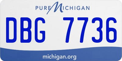 MI license plate DBG7736