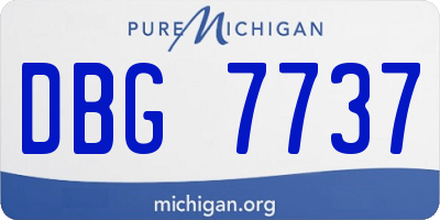 MI license plate DBG7737