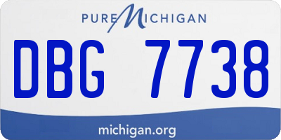 MI license plate DBG7738