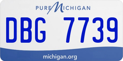 MI license plate DBG7739