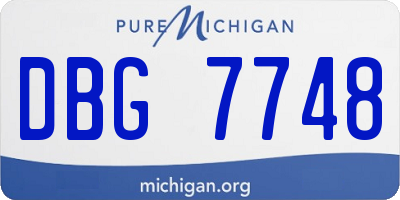 MI license plate DBG7748