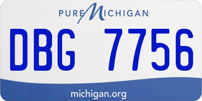 MI license plate DBG7756